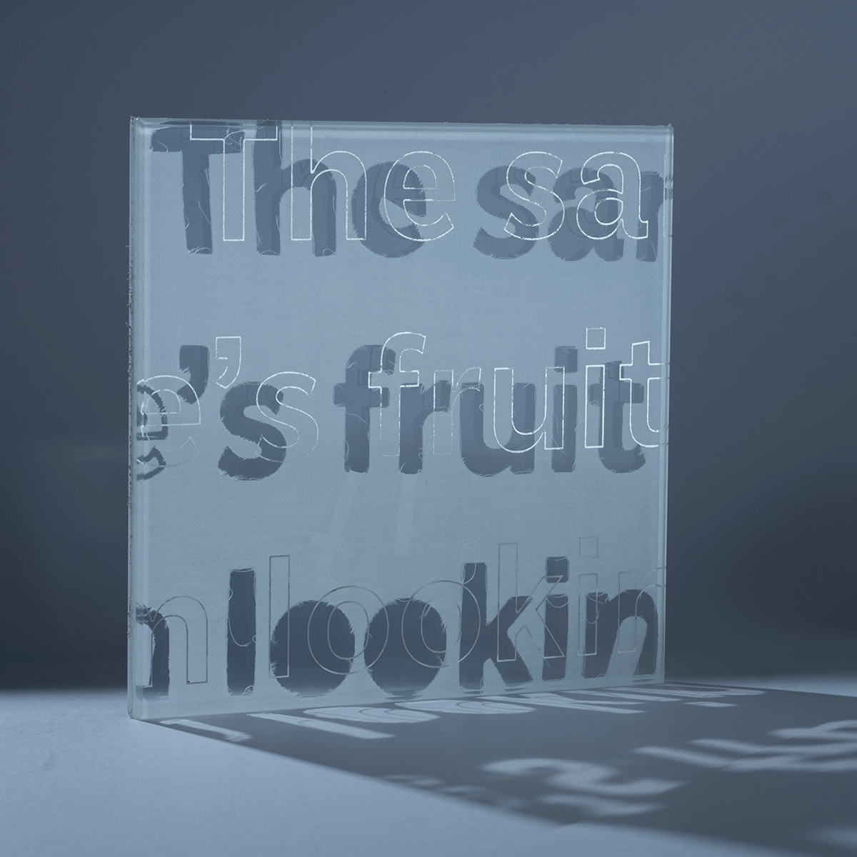 White Perforated Text Mirror